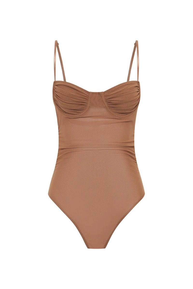 MAJORELLE BODYSUIT-LIGHT TOFFEE Tops Camilla and Marc 