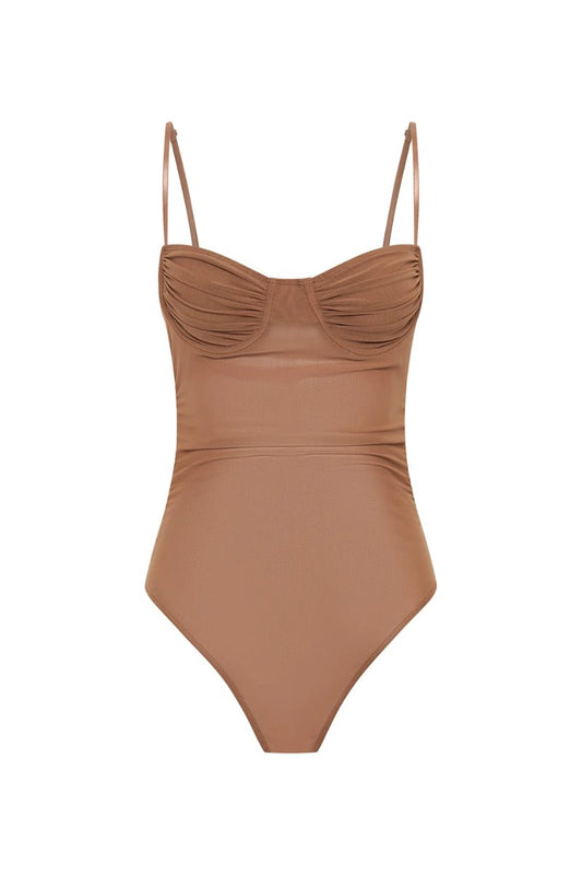 MAJORELLE BODYSUIT-LIGHT TOFFEE Tops Camilla and Marc 