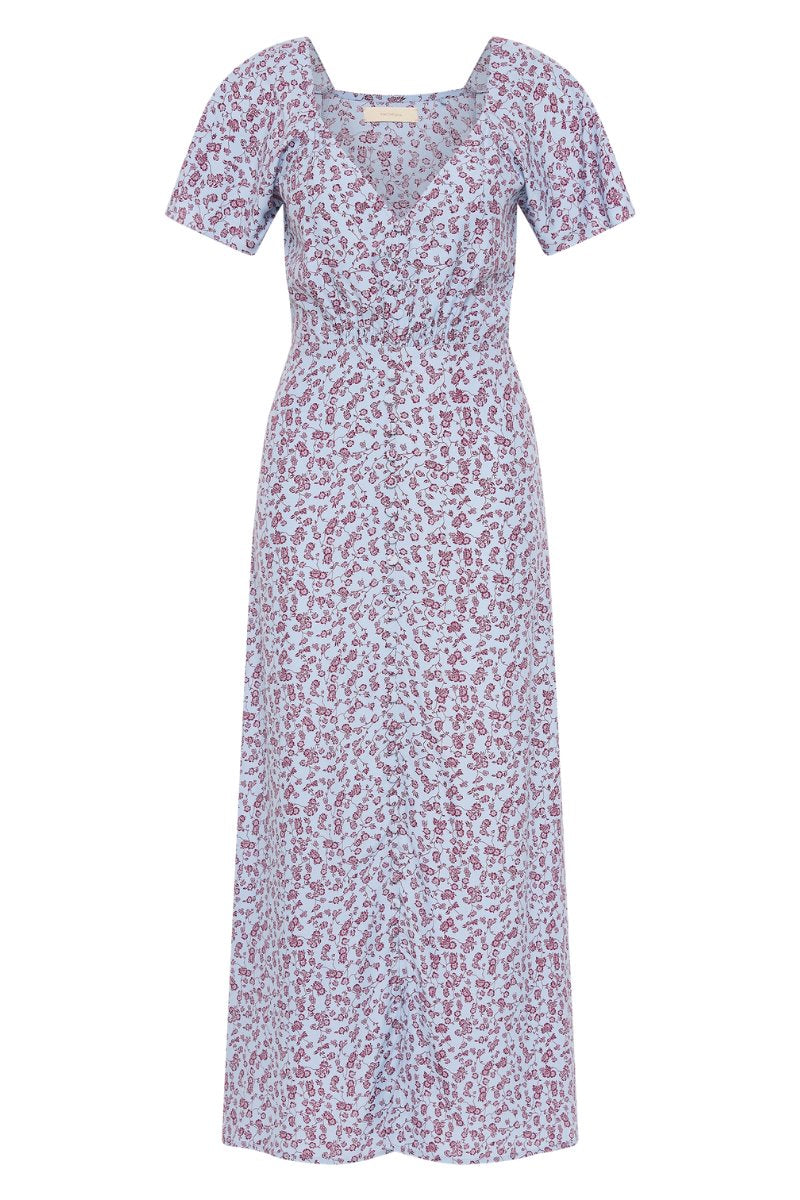 AURELIA MIDI DRESS-AMARYLLIS FLORAL BLUE Midi Dress Faithfull the Brand 