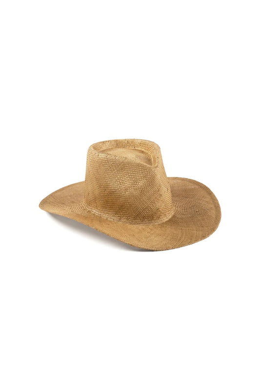 THE OASIS STRAW FADORA HAT-GOLDEN BROWN Hats Lack of Color 