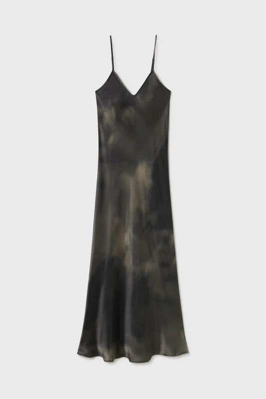 90S SLIP DRESS-SMOKE Midi Dress Silk Laundry 