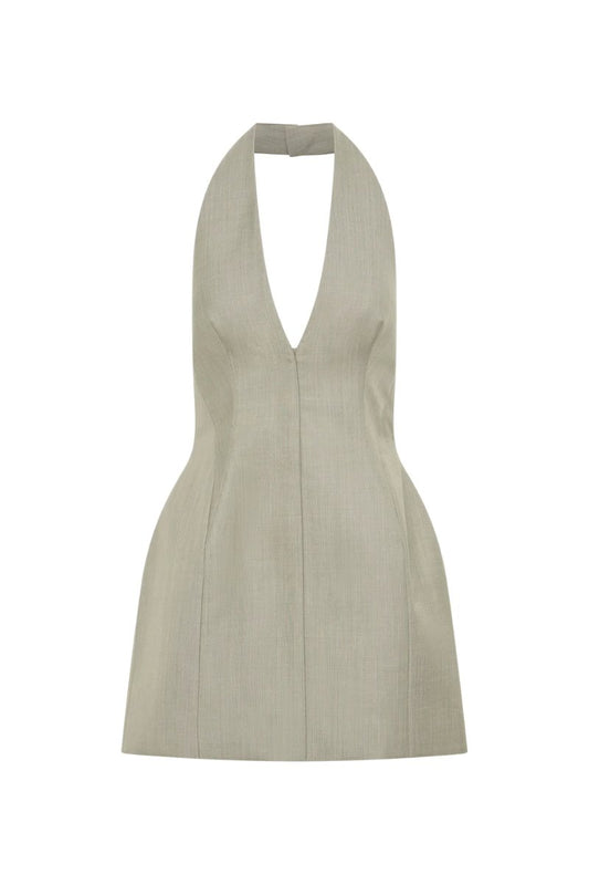 POMPIDOU HALTERNECK MINI DRESS-OLIVE MARLE Mini Dress Camilla and Marc 