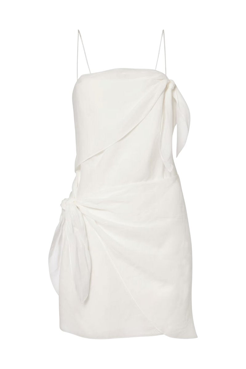 ROSALIA WRAP MINI-IVORY Mini Dress SIR. 