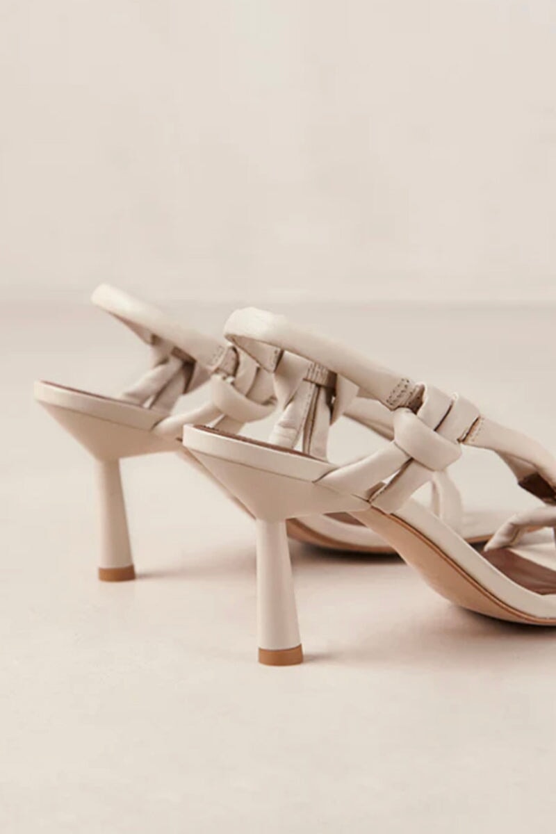 Cream discount leather sandals