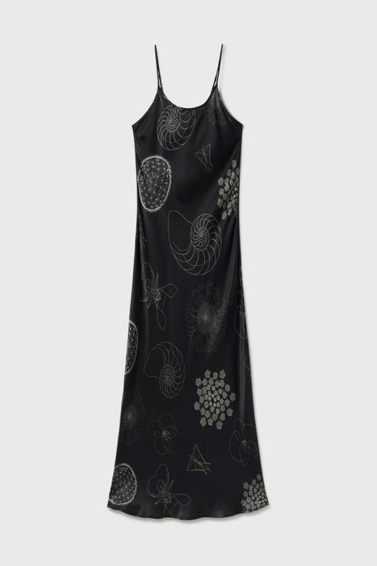 1996 DRESS FIBONACCI-BLACK Maxi Dress Silk Laundry 