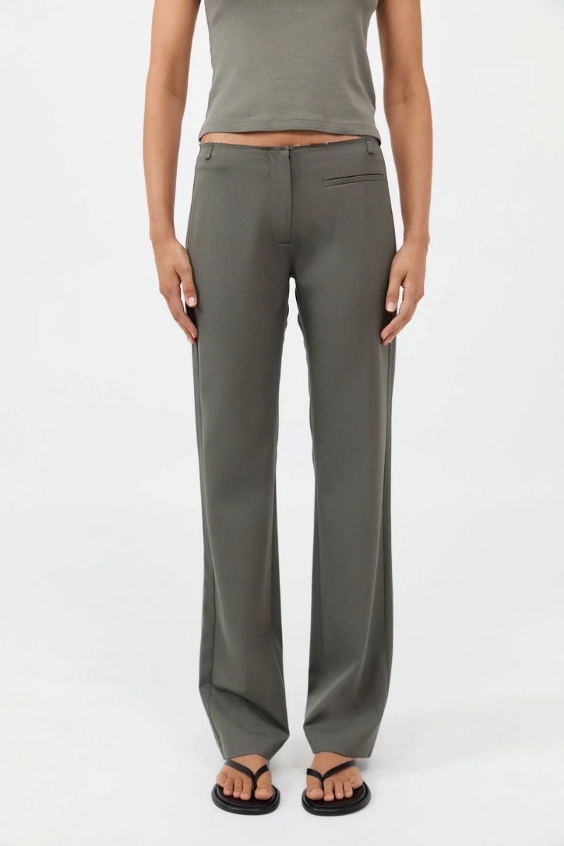 RAW EDGE PANTS-SMOKEY OLIVE Pants ST AGNI 