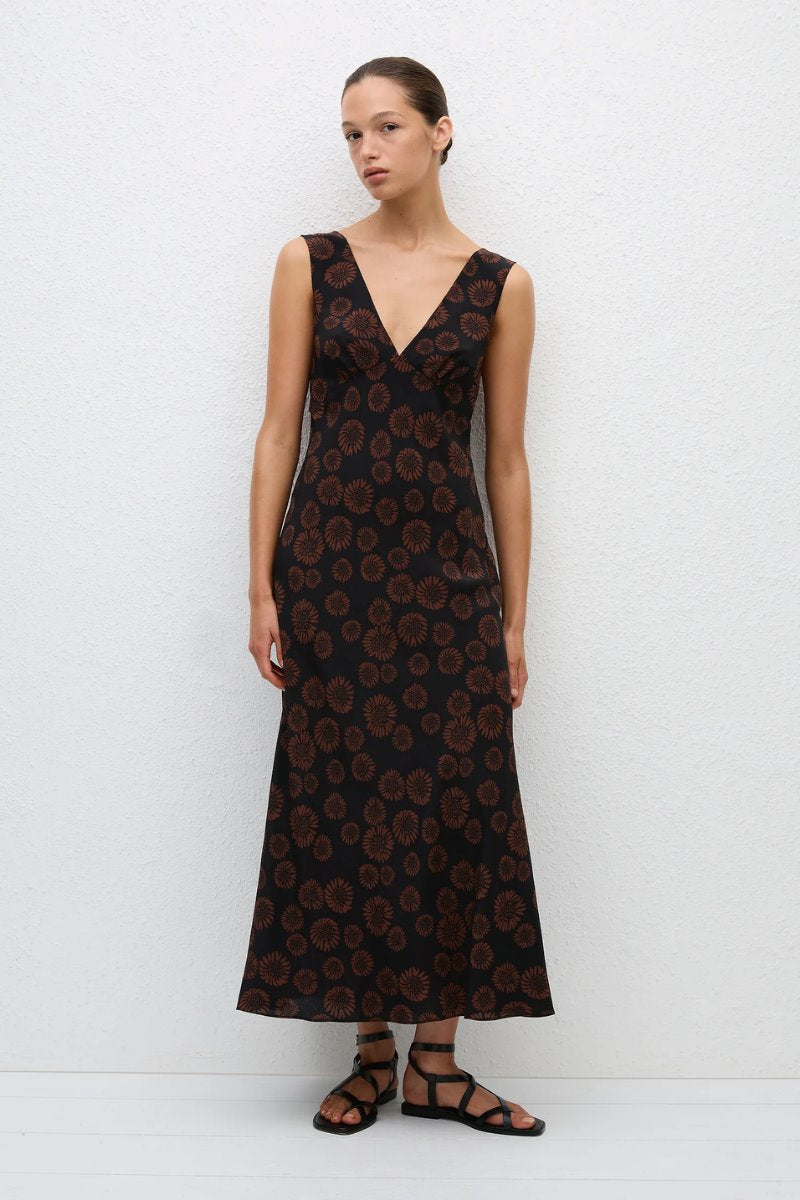 PLUNGE SLIP DRESS-PANAMA Maxi Dress Matteau 