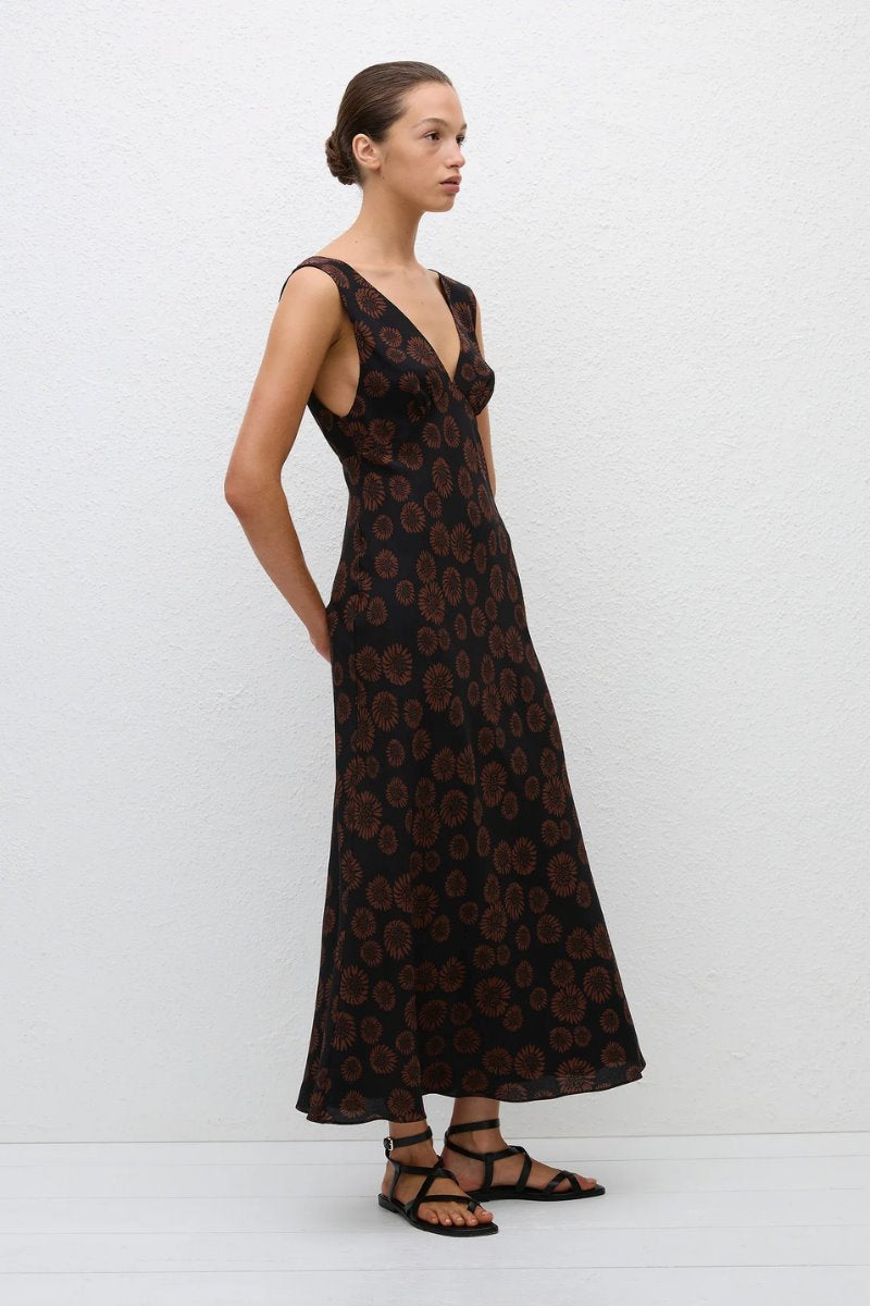 PLUNGE SLIP DRESS-PANAMA Maxi Dress Matteau 