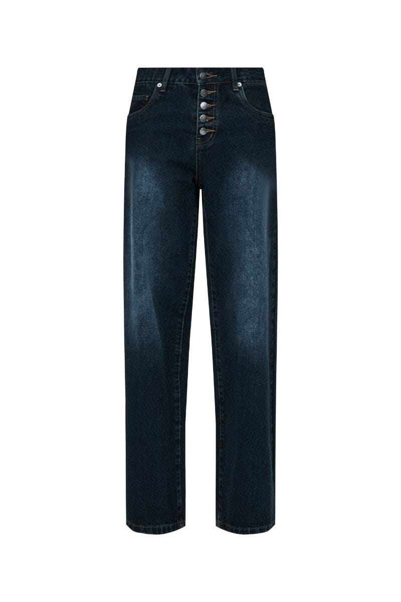 BUTTON FLY CLASSIC JEANS-DARK WASHED INDIGO Denim Wynn Hamlyn 