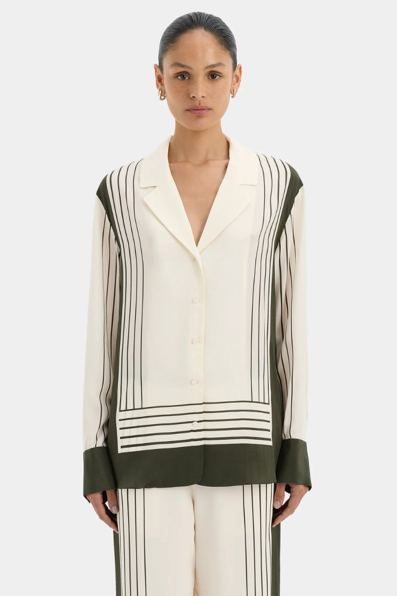 LEILANA SHIRT-GARDEN STRIPE Tops SIR. 