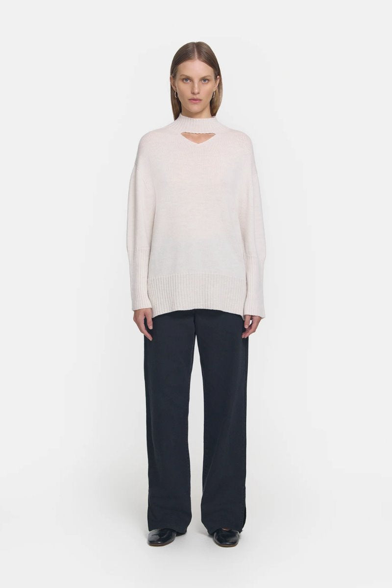 MONACO KNIT-IVORY MARL Knitwear Viktoria and Woods 