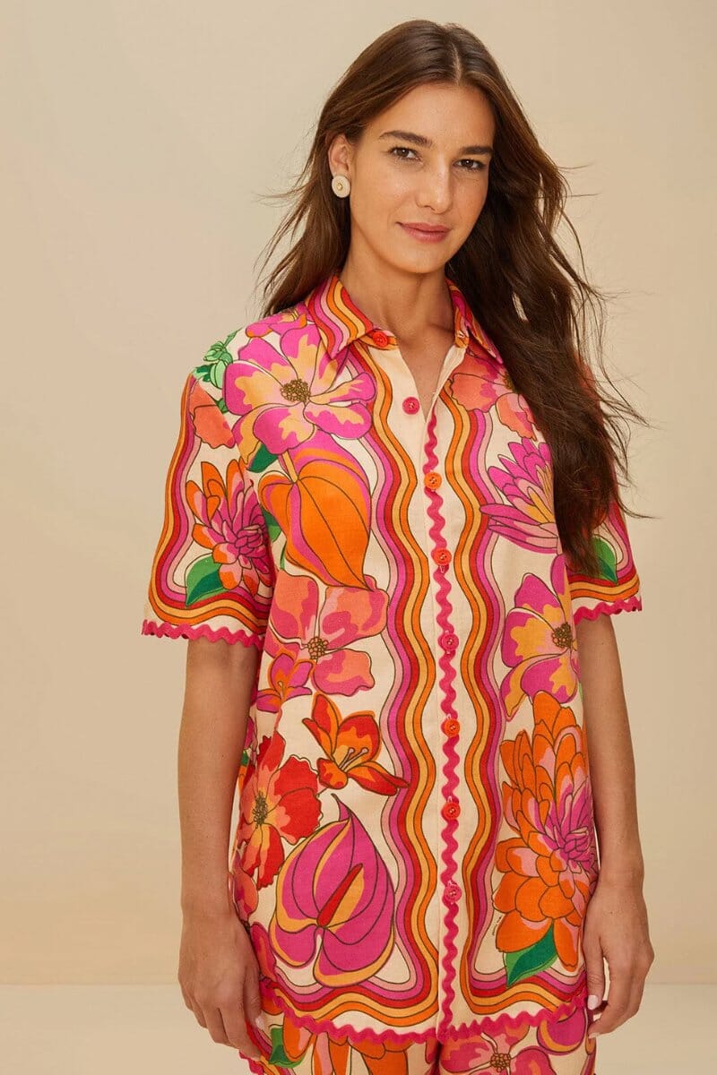 SPRING AFFAIR SHIRT-BEIGE Tops Farm Rio 