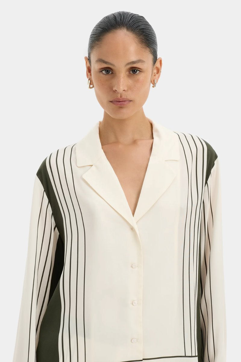 LEILANA SHIRT-GARDEN STRIPE Tops SIR. 