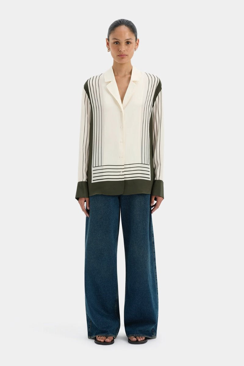 LEILANA SHIRT-GARDEN STRIPE Tops SIR. 