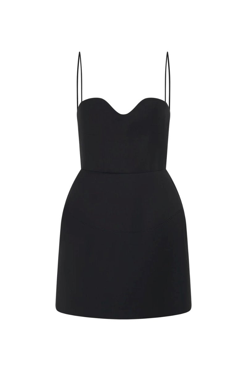 DOHERTY PEPLUM MINI DRESS-BLACK Mini Dress Camilla and Marc 