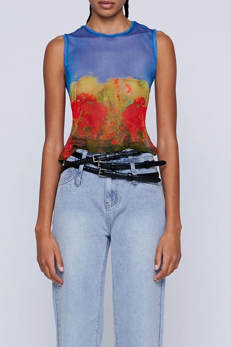 MESH TANK-ROSE FIELD Tops Wynn Hamlyn 