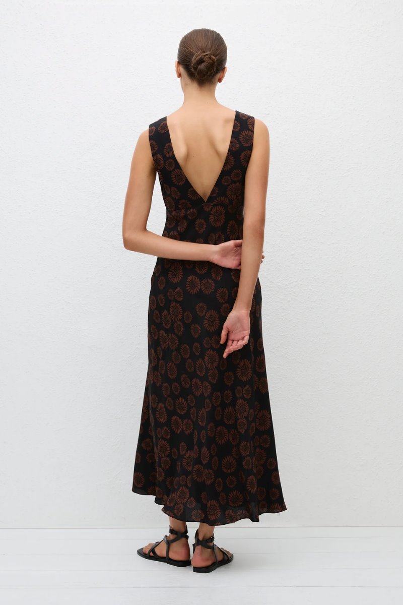 PLUNGE SLIP DRESS-PANAMA Maxi Dress Matteau 