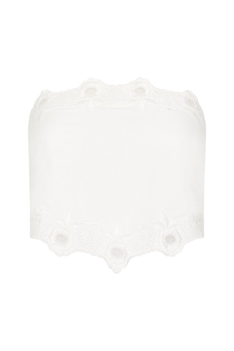 ANTONETTE TIE TOP-VINTAGE WHITE Tops Posse 