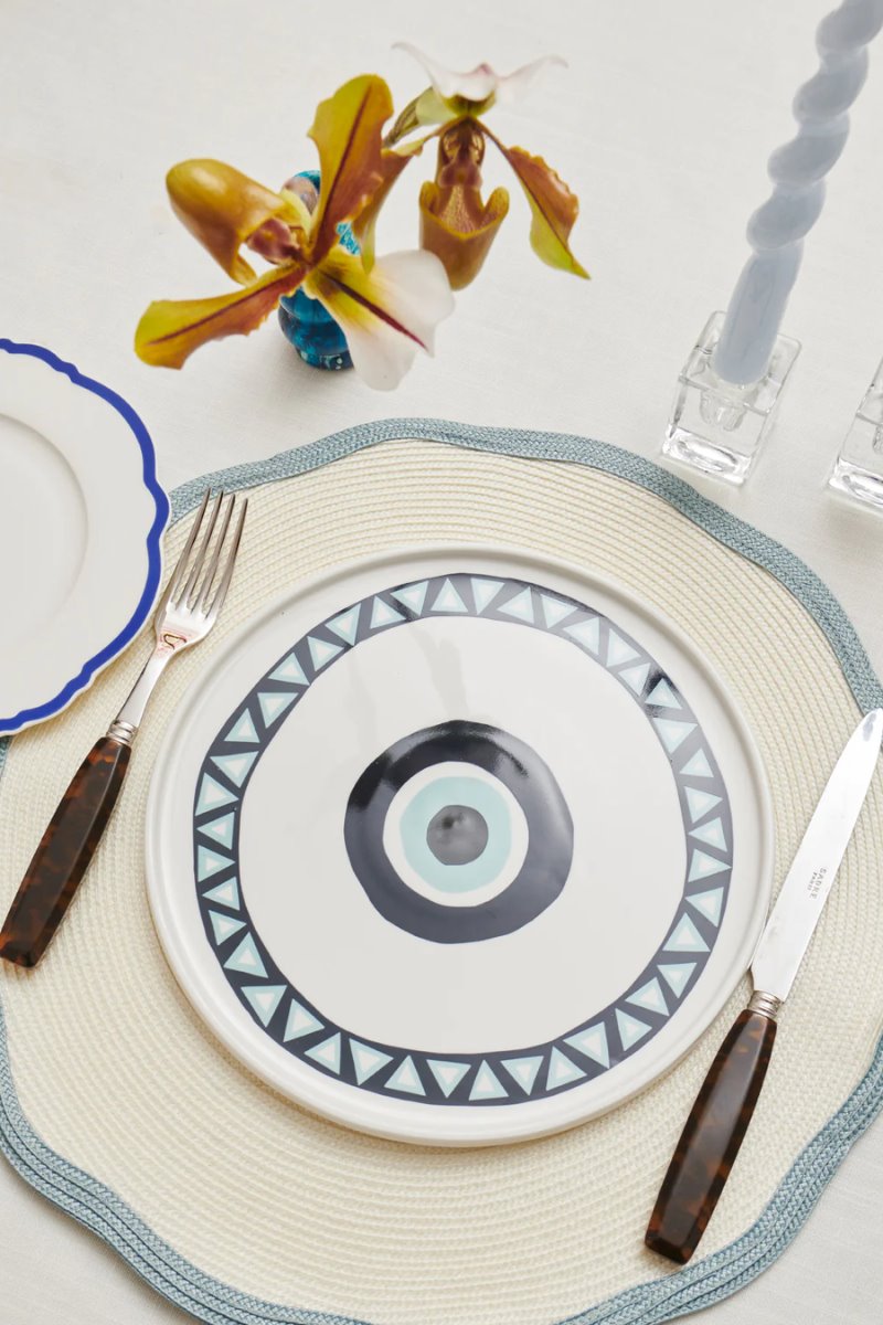 EVIL EYE PLATE-BLUE *in-store only* Home In The Round House 