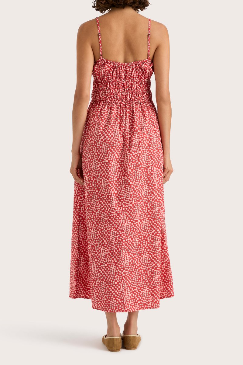 MARIANNE MIDI DRESS-ALLURA FLORAL RED Midi Dress Faithfull the Brand 