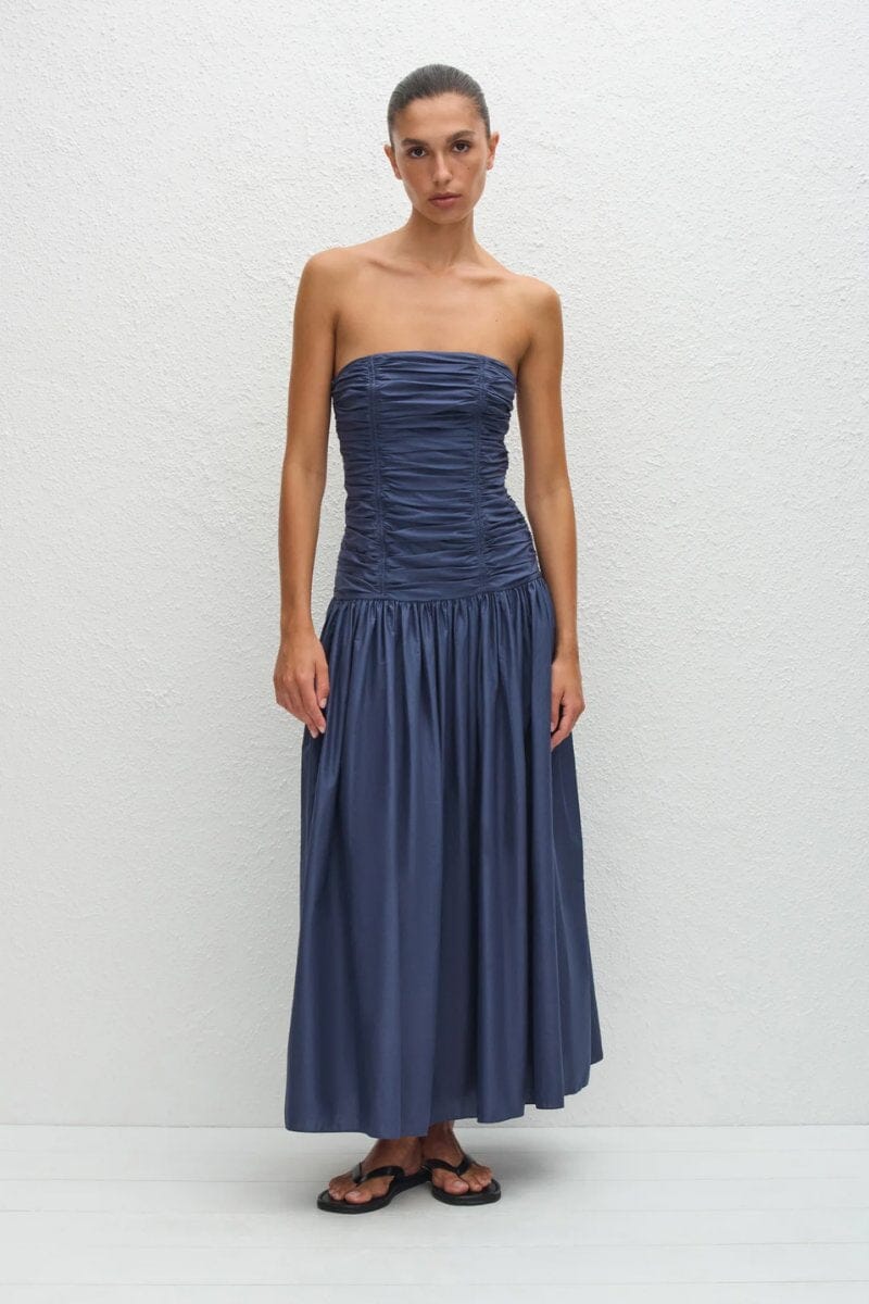 STRAPLESS DROP WAIST DRESS-DUSK Maxi Dress Matteau 