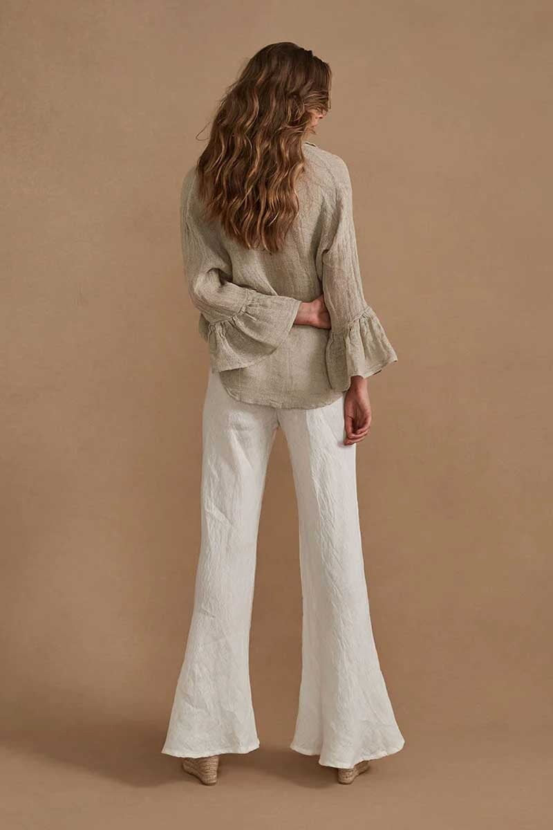 NOVO FLARE PANT-BRASILE PANNA Pants Estilo Emporio 