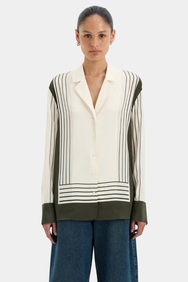 LEILANA SHIRT-GARDEN STRIPE Tops SIR. 