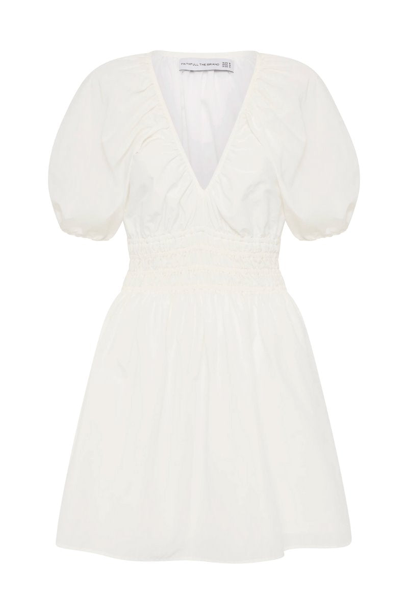 SALONE MINI DRESS-WHITE Mini Dress Faithfull the Brand 