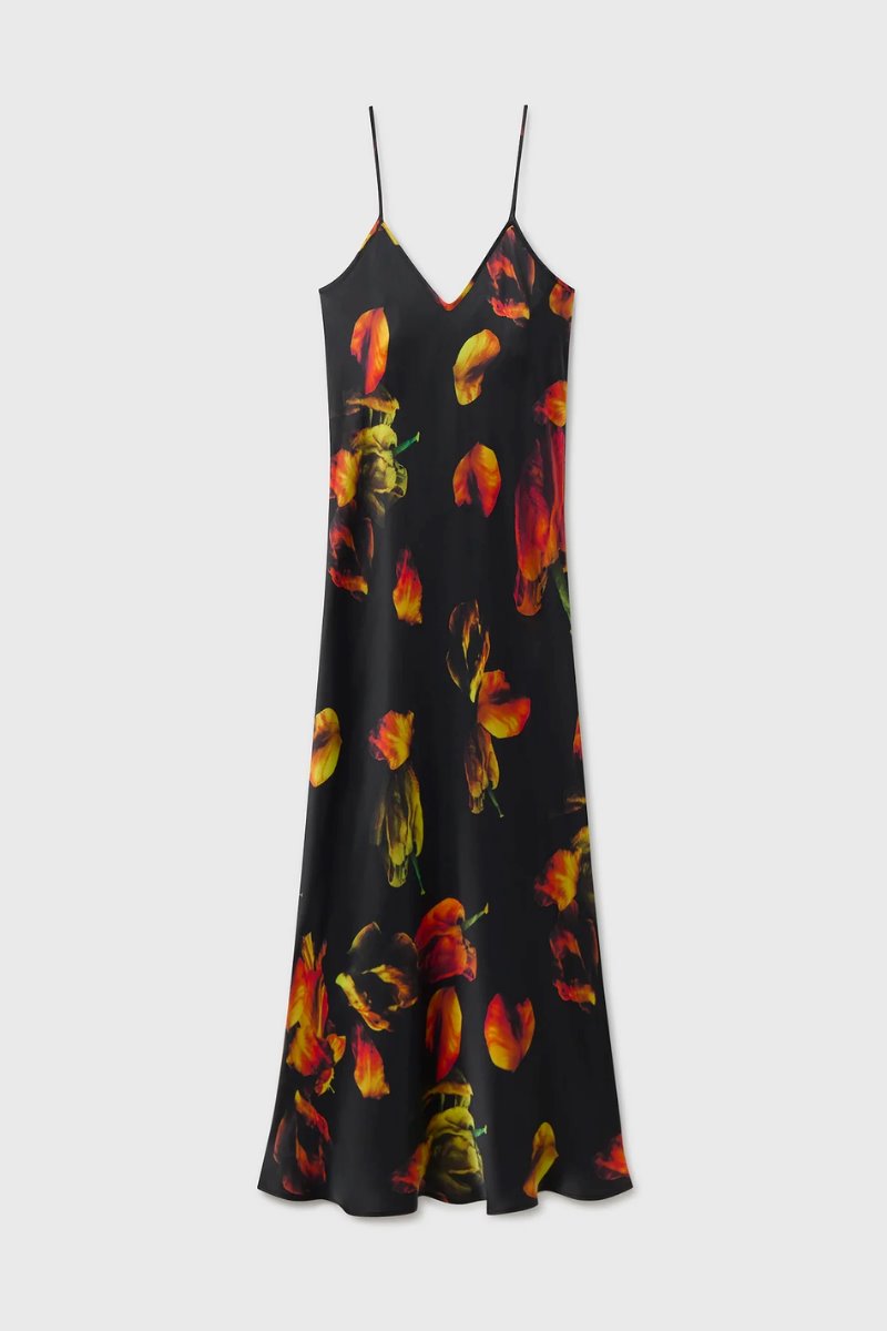 90S SLIP DRESS-TULIPA BLACK Maxi Dress Silk Laundry 