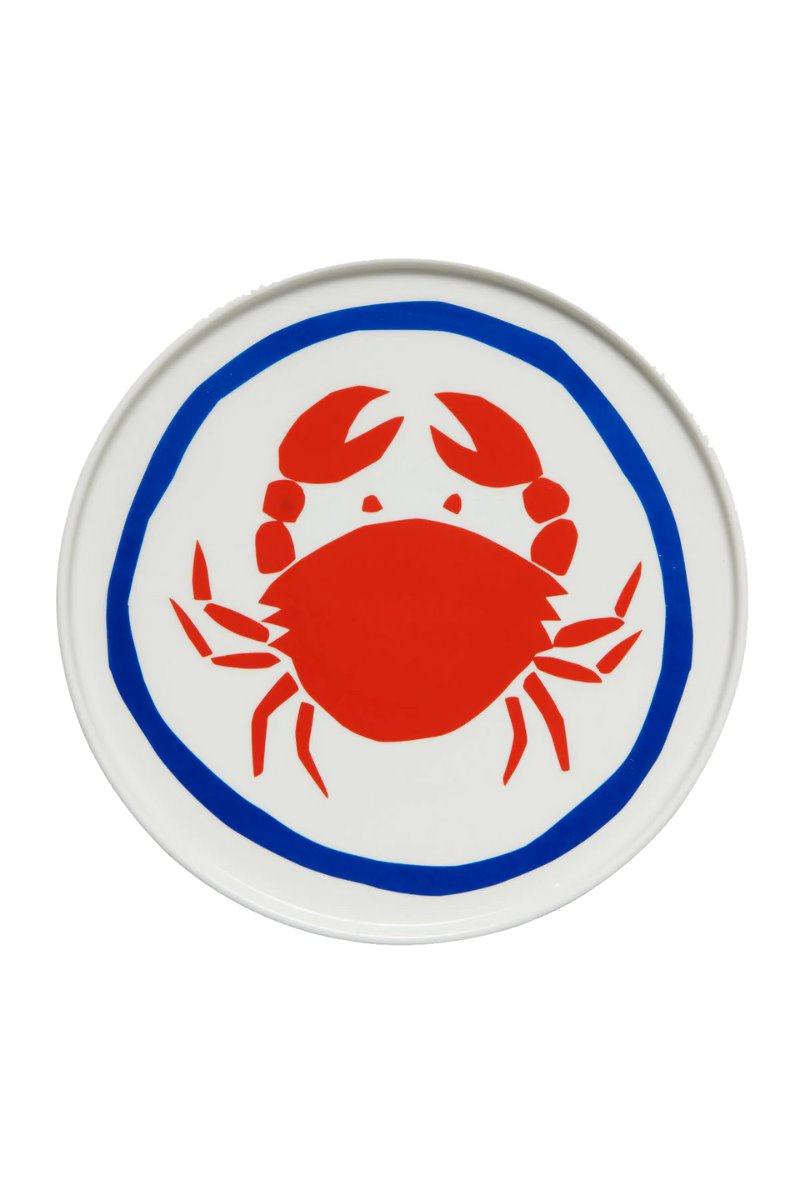 CRAB PLATE-BLUE/RED *in-store only* Home In The Round House 