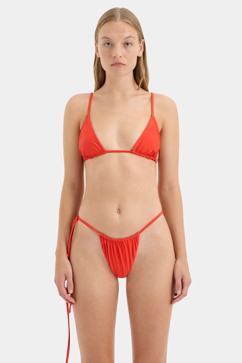 CLARITA STRING TRIANGLE TOP-TANGERINE Swim SIR. 