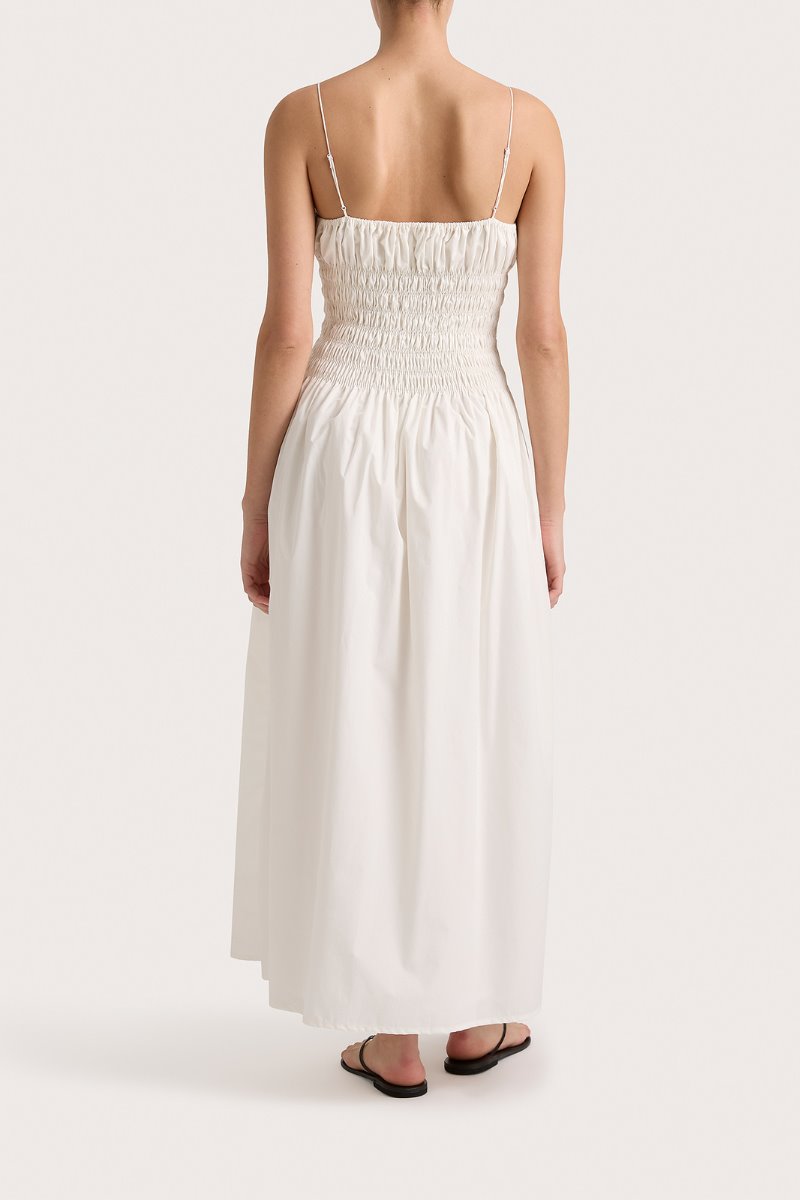 AYA STRING MIDI DRESS-WHITE Midi Dress Faithfull the Brand 