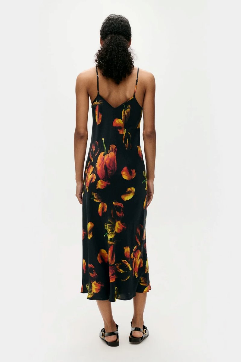 90S SLIP DRESS-TULIPA BLACK Maxi Dress Silk Laundry 