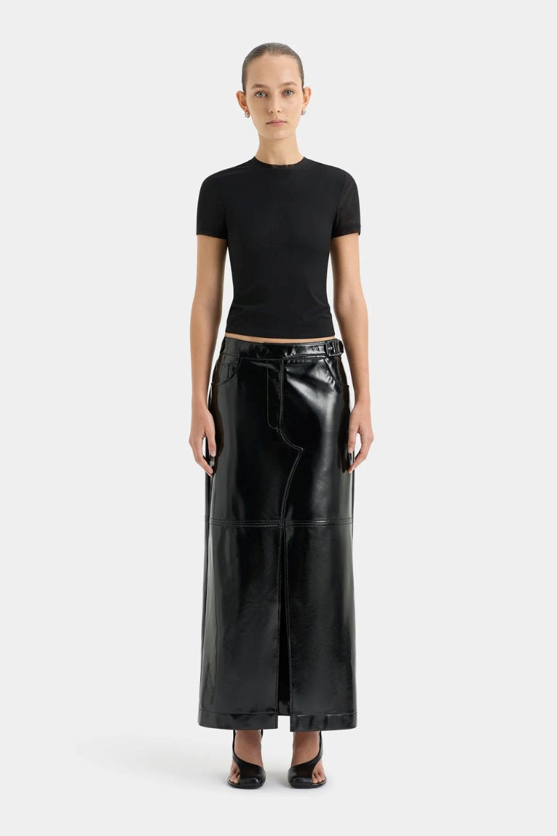 MIDNIGHT MIDI SKIRT-BLACK Skirts SIR. 