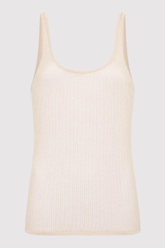 FINE CROCHET CAMI-SAND Tops ST AGNI 