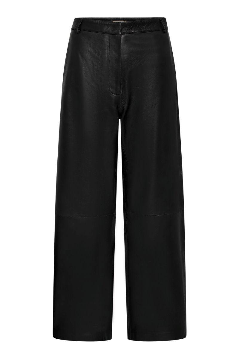 LEATHER BALLOON PANTS-BLACK Pants ST AGNI 