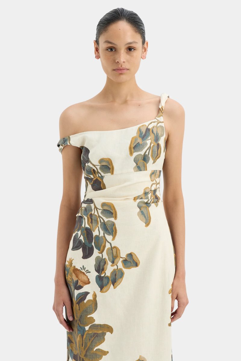 EVALITA TWIST MIDI DRESS-PINE VALLEY Midi Dress SIR. 