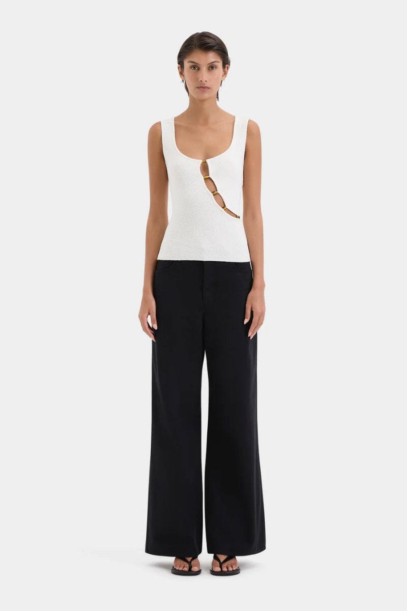 CHIARA BEADED TANK-IVORY Tops SIR. 