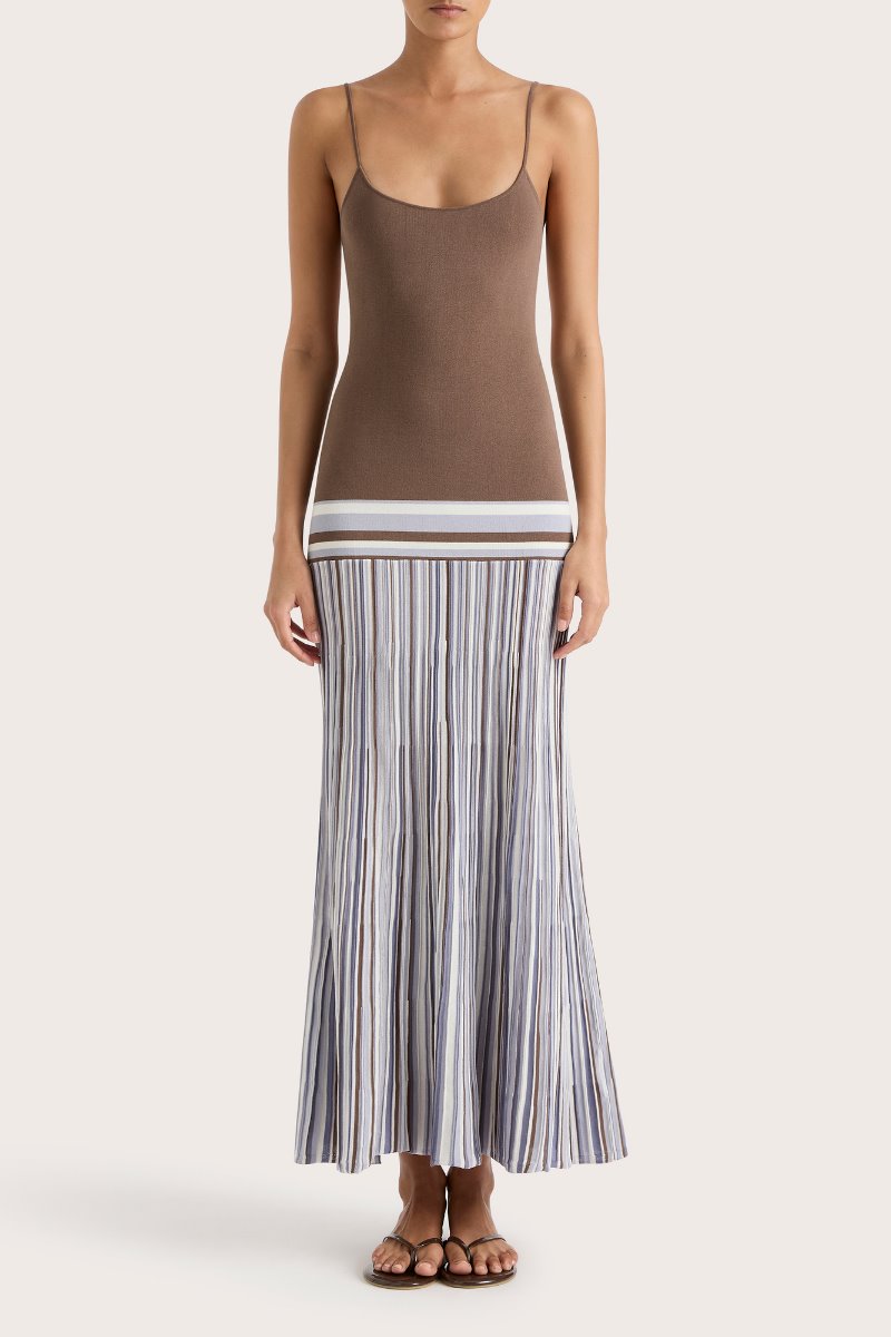 CITARA MAXI DRESS-PALE BLUE STRIPE Maxi Dress Faithfull the Brand 