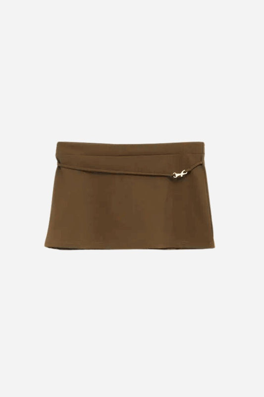 CAROLINA MINI SKIRT-BROWN Skirts Gimaguas 