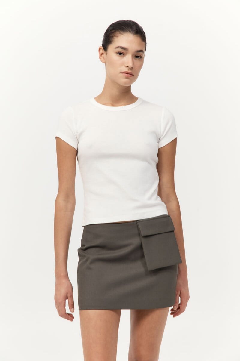UTILITY POCKET MINI-KHAKI Skirts ST AGNI 