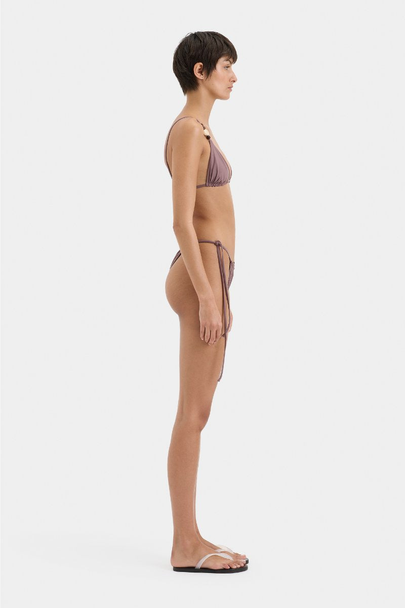 JEANNE BEADED STRING TRIANGLE TOP-TAUPE Swim SIR. 