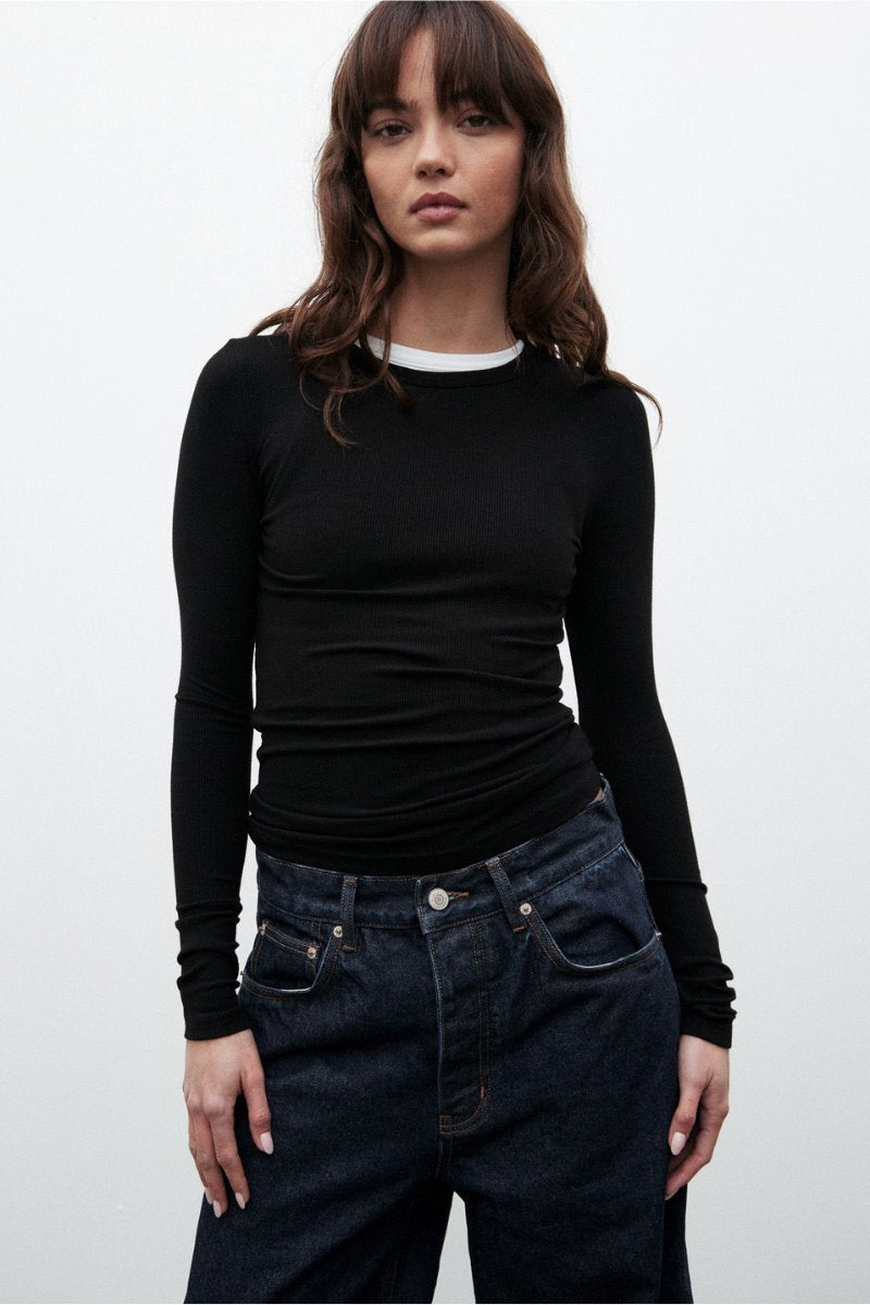 NYLA TOP-BLACK Tops Bayse 