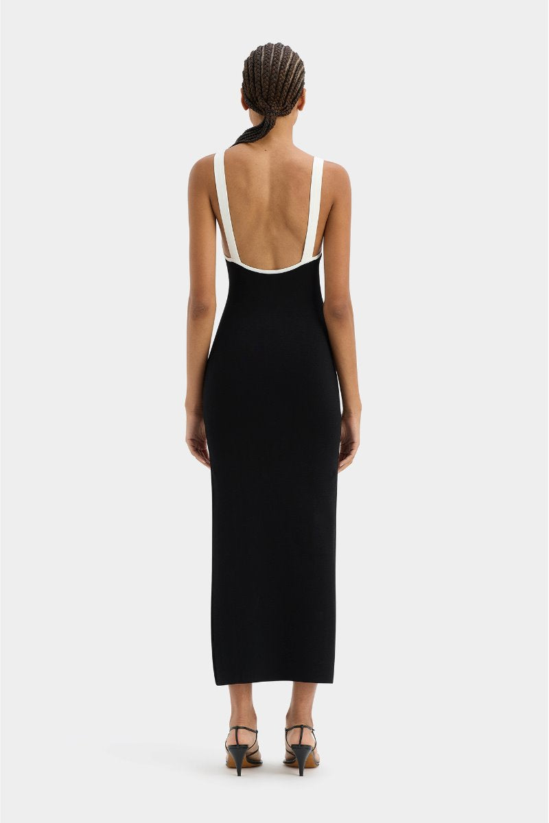 SOLANA MIDI DRESS-BLACK Midi Dress SIR. 