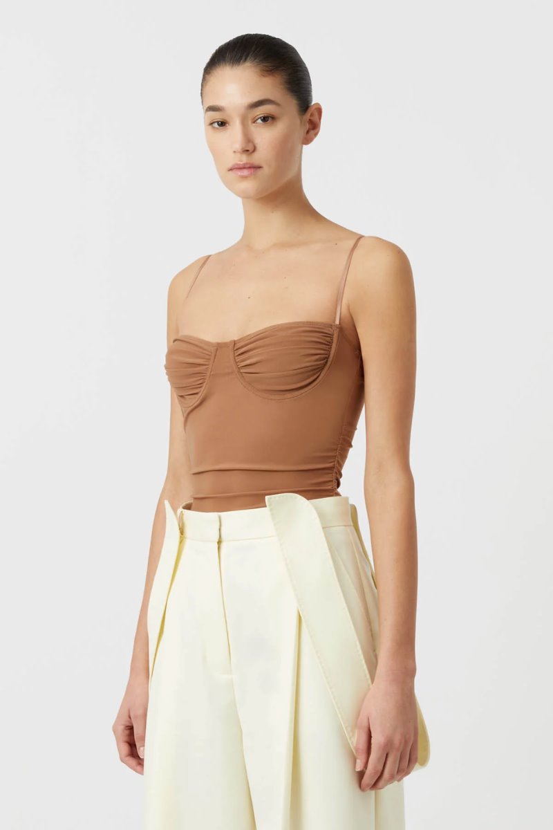 MAJORELLE BODYSUIT-LIGHT TOFFEE Tops Camilla and Marc 