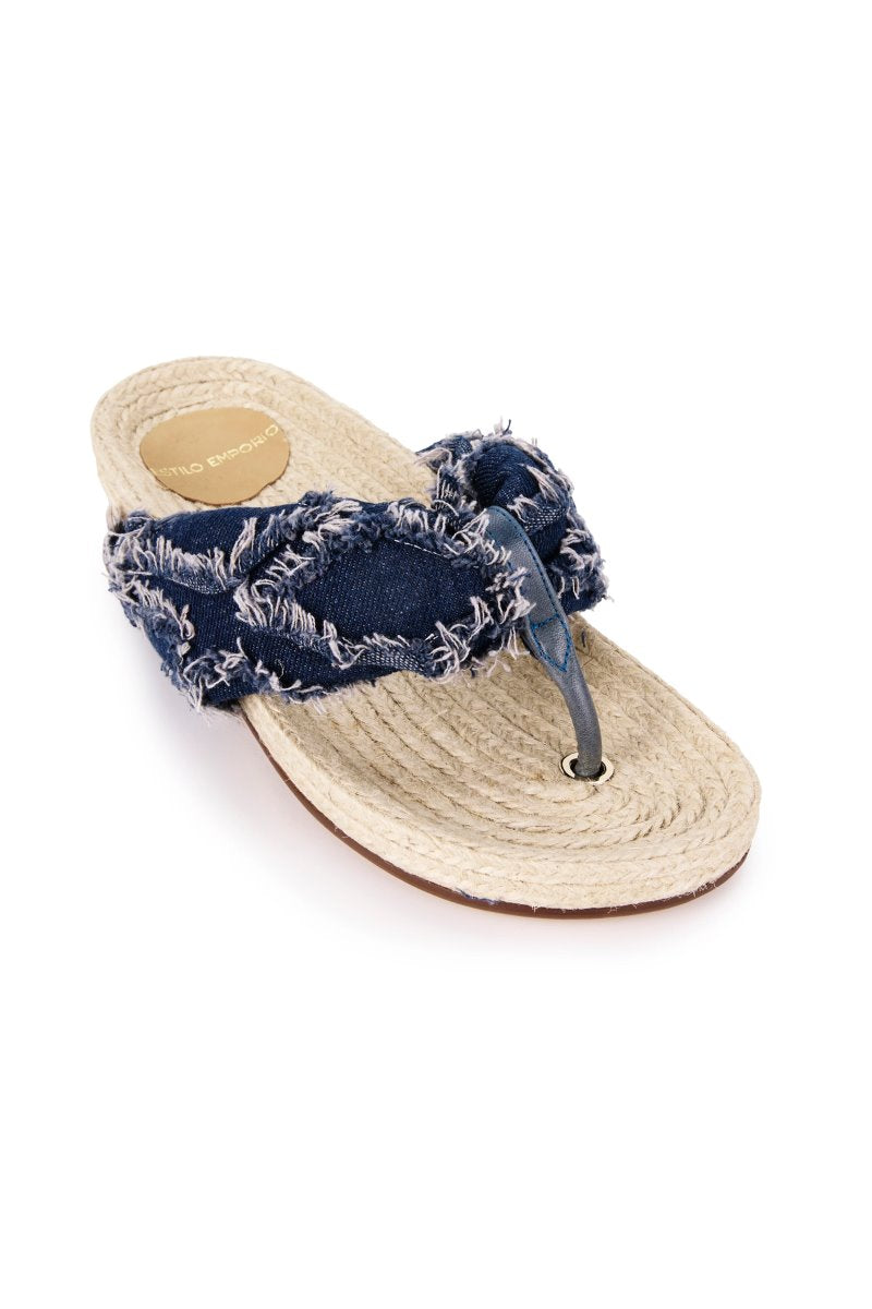 CIRCE THONG-DENIM Sandals Estilo Emporio 