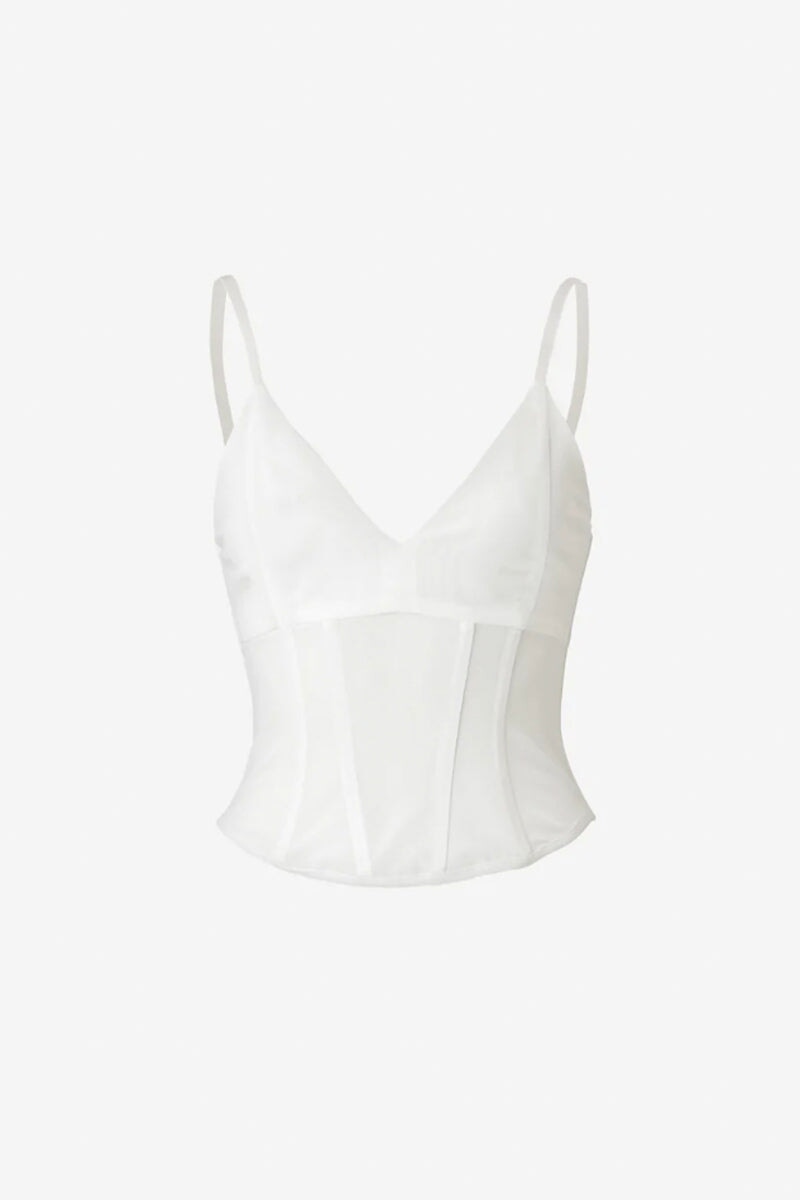 OMEGA BUSTIER-WHITE Tops Viktoria and Woods 0 White 
