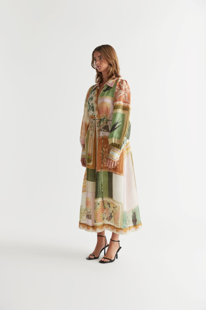 WABI SABI WRAP DRESS-PASTEL Dress ANTIPODEAN 