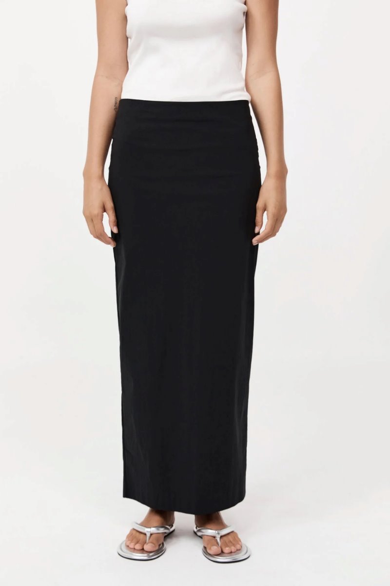 MINIMAL COLUMN SKIRT-BLACK Skirts ST AGNI 