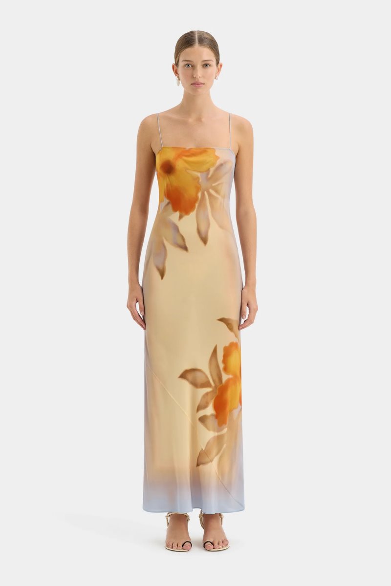 SERENE SLIP DRESS-SEQUOIA FLORAL Midi Dress SIR. 